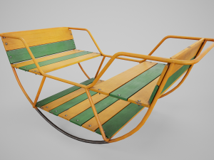 Painted Playground Balancer Boat 3D Model