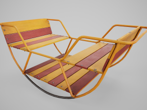 Painted Playground Balancer Boat 3D Model
