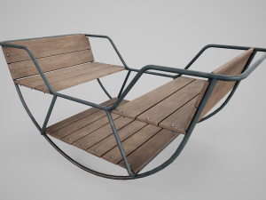 Painted Playground Balancer Boat 3D Model