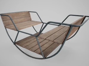 Painted Playground Balancer Boat 3D Model