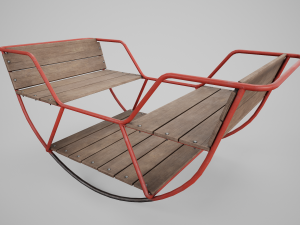 Painted Playground Balancer Boat 3D Model