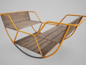 Painted Playground Balancer Boat 3D Model