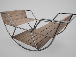 Painted Playground Balancer Boat 3D Model