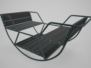 Painted Playground Balancer Boat 3D Model