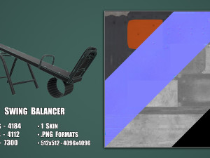 Painted Playground Swing Balancer Modelo 3D