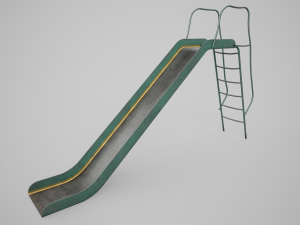 Painted Playground Slide 3D Model
