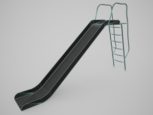 Painted Playground Slide 3D Model