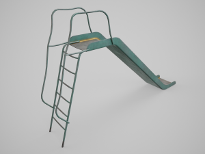 Painted Playground Slide 3D Model