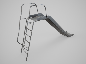 Painted Playground Slide 3D Model
