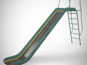 Painted Playground Slide 3D Model