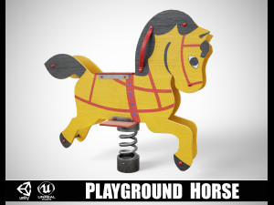 Painted Playground Horse Modelo 3D