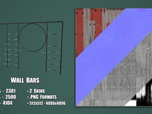 Collection of 15 Painted Playground Items 3D Model