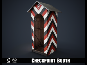WW2 German Checkpoint Booth Modelo 3D