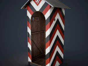 WW2 German Checkpoint Booth 3D Model