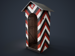 WW2 German Checkpoint Booth 3D Model