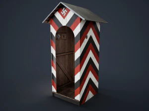 WW2 German Checkpoint Booth 3D Model