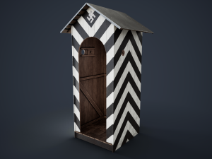 WW2 German Checkpoint Booth 3D Model