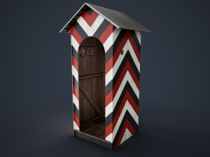 WW2 German Checkpoint Booth 3D Model