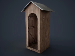 WW2 German Checkpoint Booth 3D Model