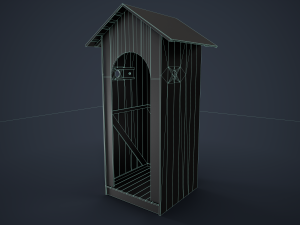 WW2 German Checkpoint Booth 3D Model
