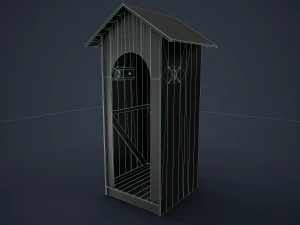 WW2 German Checkpoint Booth 3D Model