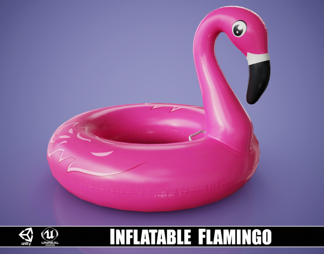 Pink flamingo inflatable pool toy deals