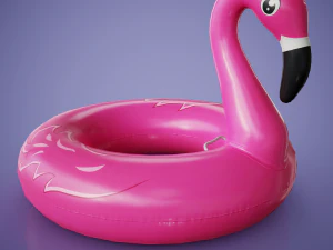 Inflatable Pink Flamingo Toy 3D Model