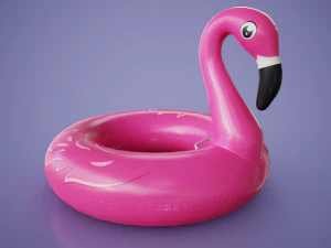 Inflatable Pink Flamingo Toy 3D Model