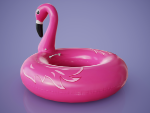 Inflatable Pink Flamingo Toy Modelo 3D