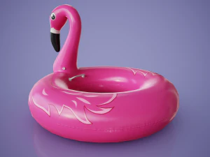 Inflatable Pink Flamingo Toy 3D Model