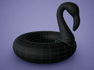 Inflatable Pink Flamingo Toy 3D Model