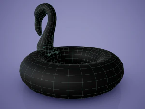 Inflatable Pink Flamingo Toy 3D Model