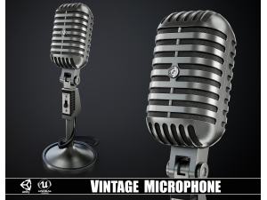 Classic Vintage Microphone 3D-Modell