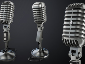 Classic Vintage Microphone 3D Модель