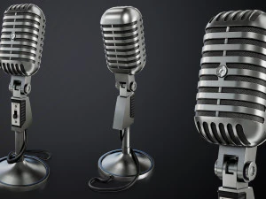Classic Vintage Microphone 3D Model