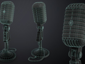 Classic Vintage Microphone 3D Модель