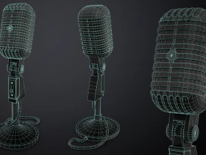 Classic Vintage Microphone 3D Model