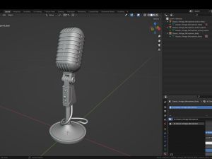Classic Vintage Microphone 3D Модель