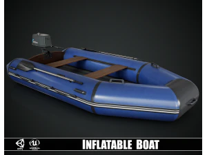 Nadmuchiwana ł&oacute;dź Model 3D