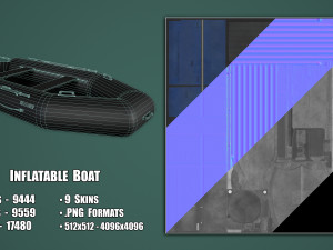 Inflatable Boat 3D Model