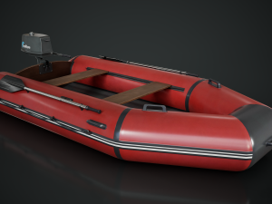 Inflatable Boat 3D Model