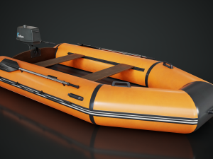 Inflatable Boat 3D Model