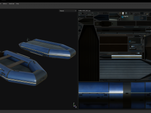 Inflatable Boat 3D Model