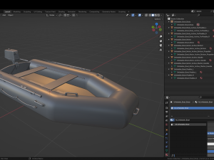 Inflatable Boat 3D Model