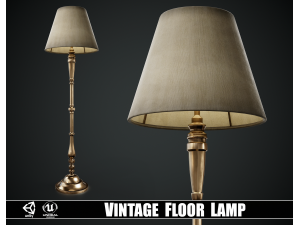 Vintage Floor Lamp 3D Модель