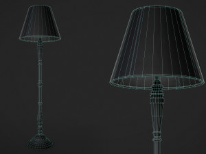 Vintage Floor Lamp 3D Модель