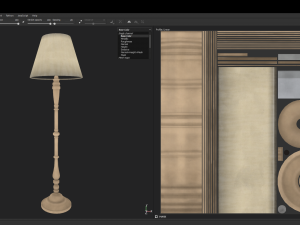 Vintage Floor Lamp 3D Модель