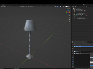 Vintage Floor Lamp 3D Модель