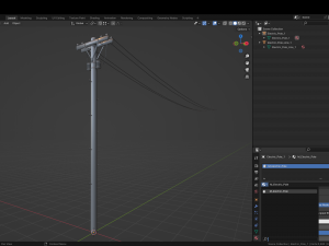 Set of 3 Various Electric Pole 3D Model