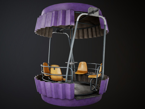 Painted Ferris Wheel 3D Model